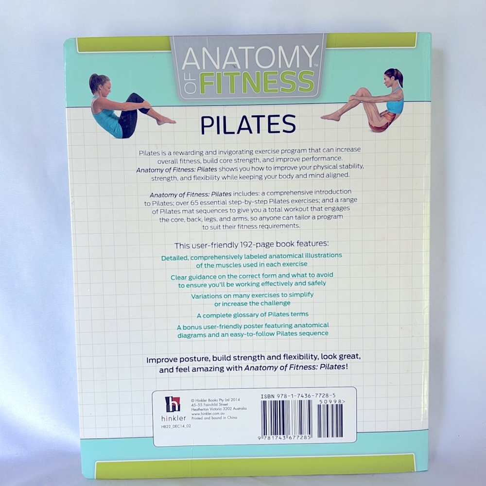PRE-OWNED Anatomy to Fitness Pilates Guide To Your Workout Book & Workout Poster - Picture 4 of 8